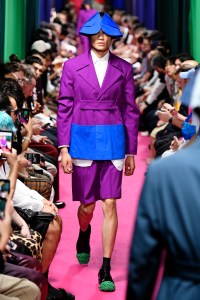 Model on the catwalk