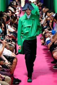 Model on the catwalk