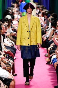 Model on the catwalk