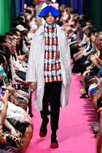 Model on the catwalk