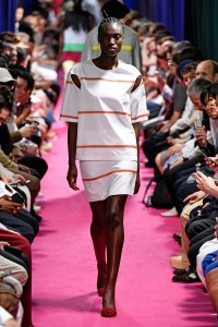 Model on the catwalk