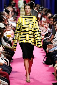 Model on the catwalk