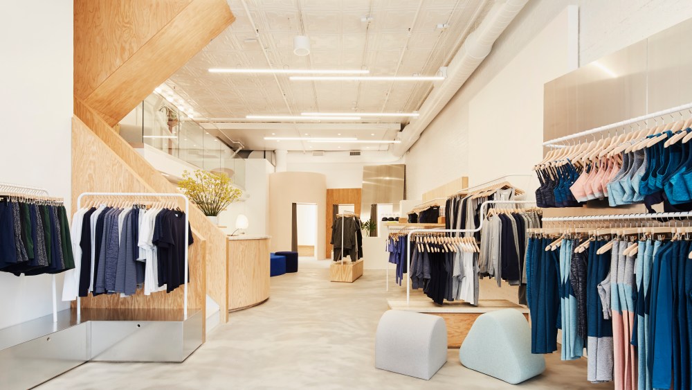 Outdoor Voices, technology, storefront, retail, NewStore, app, mobile, checkout, POS