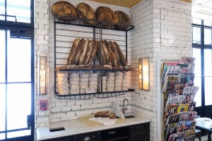 Inside the restaurant.