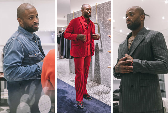 PJ Tucker at fittings on 5th avenue.