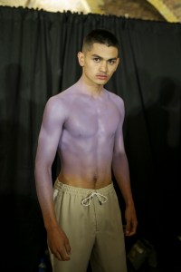 Backstage at Qasimi Men's Spring 2020 photographed in London on 08 June 2019