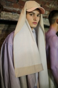 Backstage at Qasimi Men's Spring 2020 photographed in London on 08 June 2019