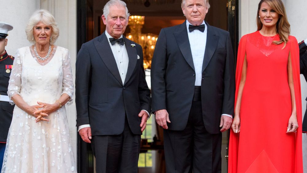Camilla Duchess of Cornwall, Prince Charles, US President Donald Trump and First Lady Melania Trump at Winfield House the U.S. ambassador's residence in central LondonPresident Trump State visit, London, UK - 04 Jun 2019