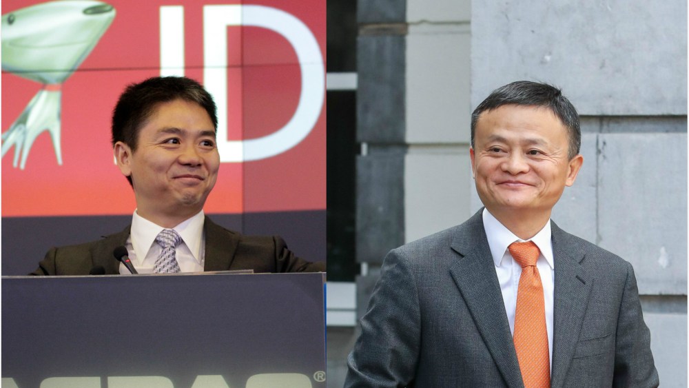Richard Liu of JD.com and Jack Ma of Alibaba