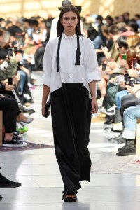 Model on the catwalk
