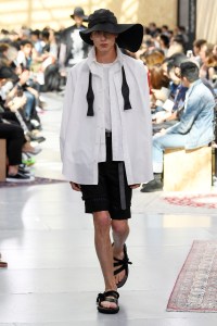Model on the catwalk