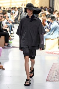 Model on the catwalk