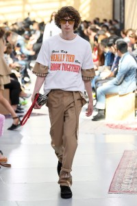 Model on the catwalk
