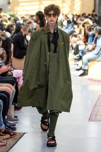 Model on the catwalk