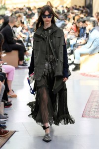 Model on the catwalk