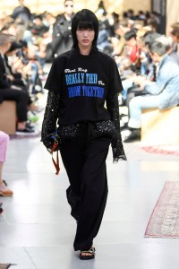 Model on the catwalk