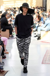 Model on the catwalk