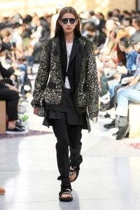 Model on the catwalk