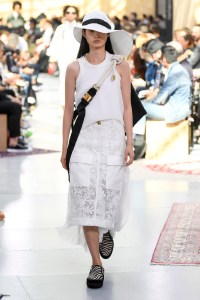 Model on the catwalk