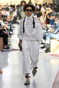 Model on the catwalk