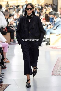 Model on the catwalk