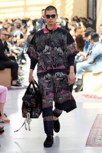 Model on the catwalk