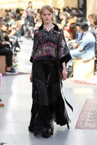Model on the catwalk