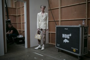 Backstage at Stefan Cooke Men's Spring 2020 photographed in London on 09 June 2019