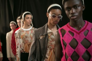 Backstage at Stefan Cooke Men's Spring 2020 photographed in London on 09 June 2019