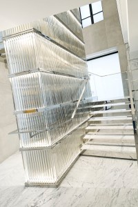 The staircase of the Saint Laurent Rive Droite store.