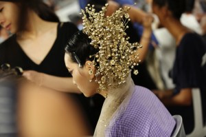 Backstage at Elie Saab Haute Couture Fall 2019, photographed in Paris on July 3rd, 2019.