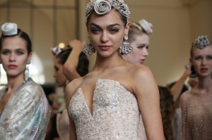 Backstage at Giorgio Armani Privé Couture Fall 2019