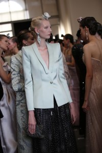 Backstage at Giorgio Armani Privé Couture Fall 2019