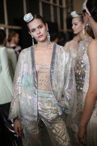 Backstage at Giorgio Armani Privé Couture Fall 2019