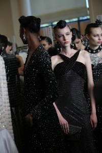 Backstage at Giorgio Armani Privé Couture Fall 2019
