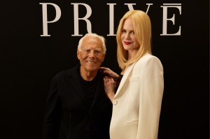 Giorgio Armani and Nicole Kidman