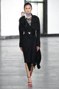 Model on the catwalk