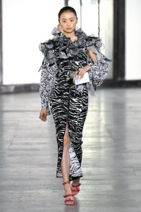 Model on the catwalk