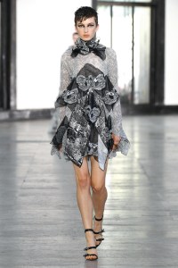 Model on the catwalk