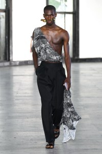 Model on the catwalk
