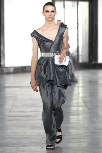Model on the catwalk