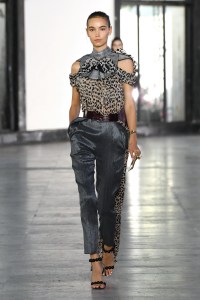 Model on the catwalk