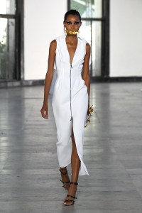Model on the catwalk