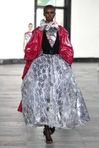 Model on the catwalk