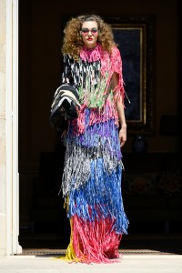 Model on the catwalk