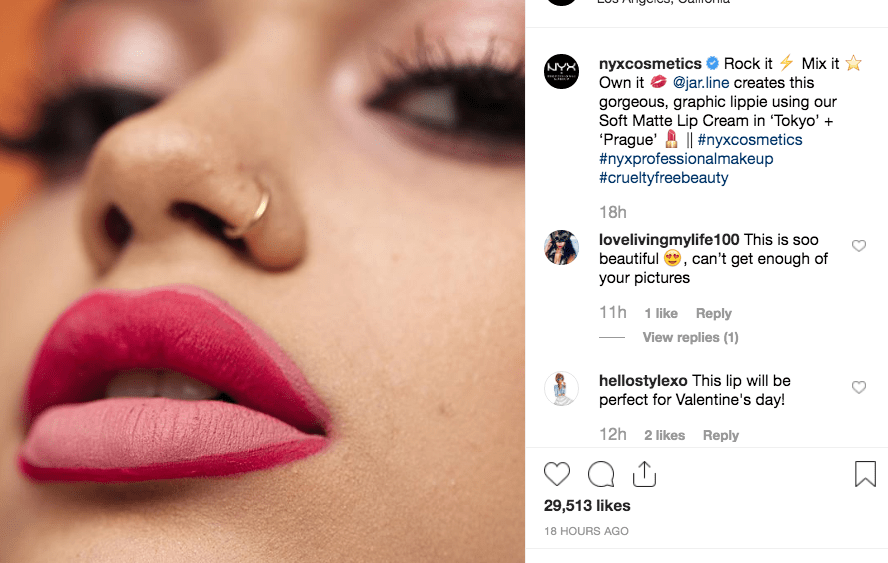 NYX Cosmetics' monthly owned mdia MIV is $17.3 million, according to Launchmetrics.