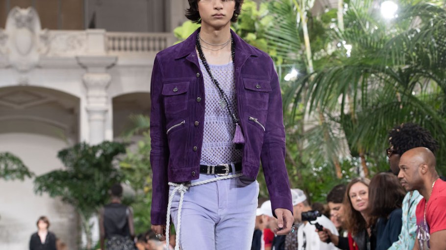 Amiri purple outfit