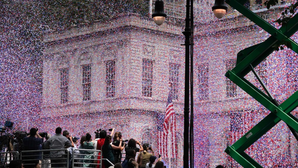 The scene at the Women's World Cup Parade in NYC.