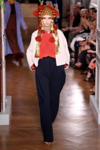 Model on the catwalk