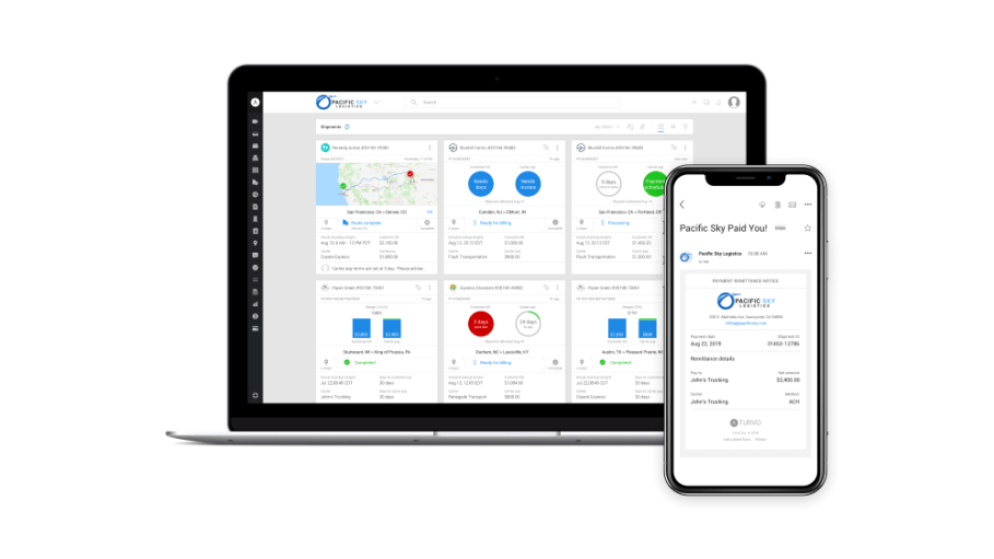 turvo pay collaborative logistics payment automated truck driver payments